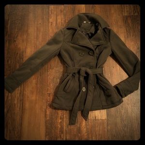 J2 olive green pea coat